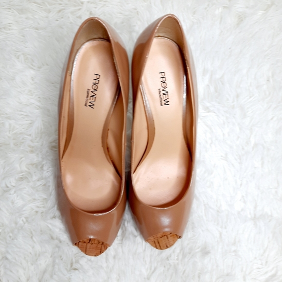 Preview International Women's Heels Size 8 Shimmer Pink Patent Leather - Picture 5 of 7